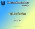 Hadith of the Week - H.I. Badiei - 13 April 2014 - English
