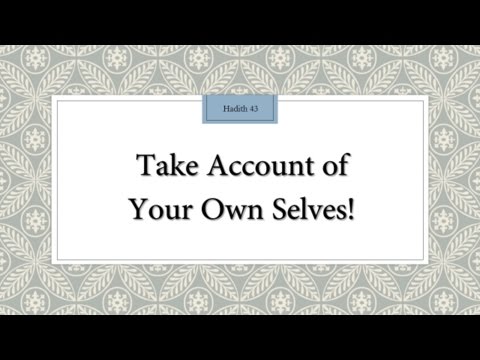 Take account of your own selves! - English