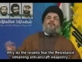 Sayyed Hasan Nasrallah - Clip from Martyrs Anniversary 09 speech - Arabic sub English