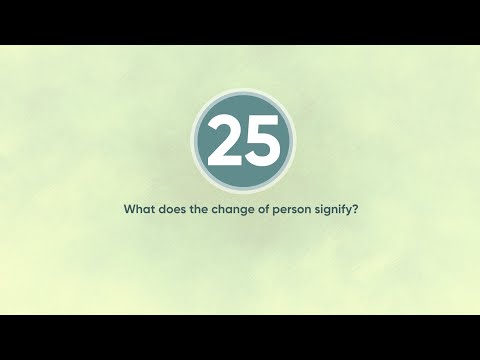 What does the change of person signify? | English